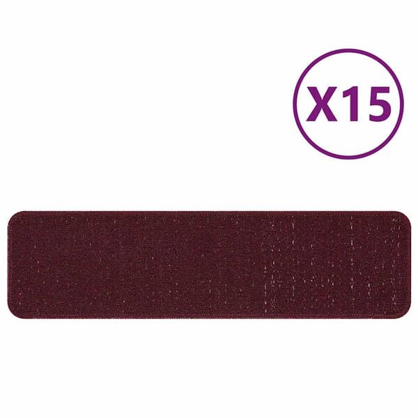 vidaXL Σκαλοπάτια 15 pcs Μπορντό 75 x 20 cm Πολυπροπυλένιο