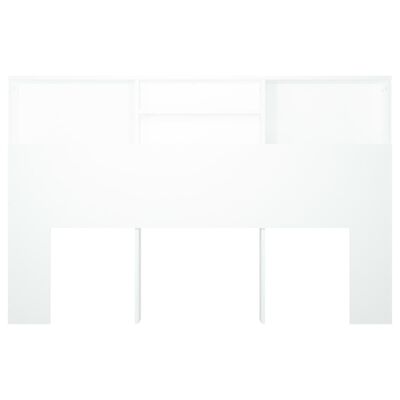 vidaXL Κεφαλάρι Με Αποθηκευτικό Χώρο Λευκό 160 x 19 x 103,5 εκ.