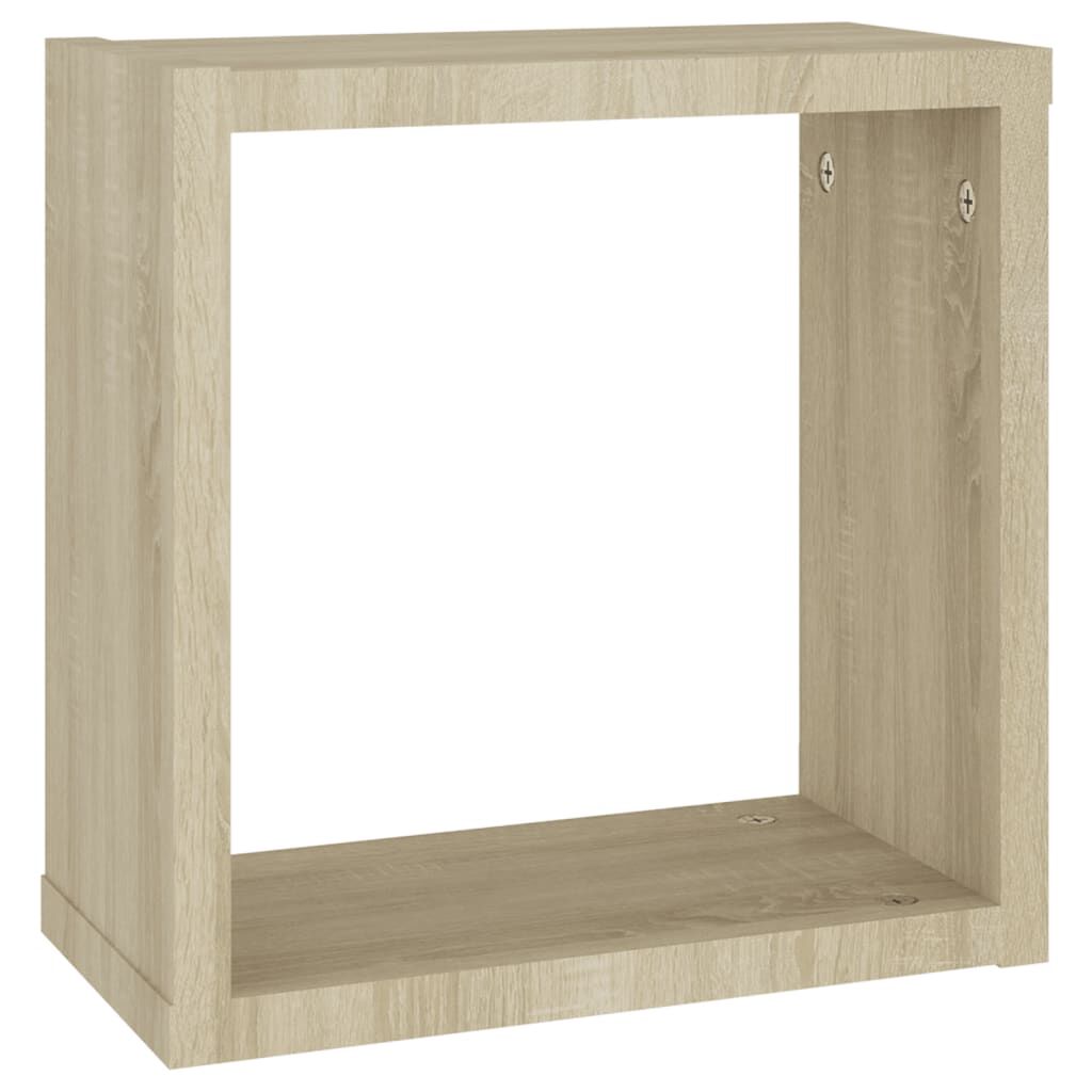 vidaXL Ράφια Κύβοι Τοίχου 4 τεμ. Sonoma Δρυς 30 x 15 x 30 εκ.