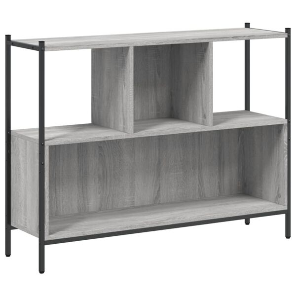 vidaXL Βιβλιοθήκη Γκρι Sonoma 102x28x77,5 εκ. από Επεξεργασμένο Ξύλο