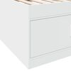 vidaXL Καναπές Κρεβάτι με Συρτάρια Χωρίς Στρώμα Λευκό 100x200 εκ.