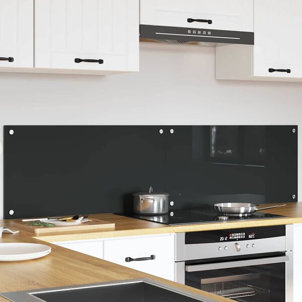 vidaXL Πίσω Πάνελ Κουζίνας 2 pcs Σκούρο Γκρι 80 x 40 cm
