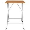 vidaXL Τραπέζι Bistro Πτυσσόμ. 55x54x71 εκ. Μασίφ Ξύλο Teak & Ατσάλι