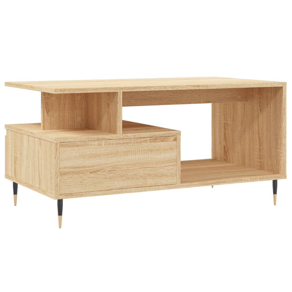 vidaXL Τραπεζάκι Σαλονιού Sonoma Δρυς 90x49x45 εκ. Επεξεργασμένο Ξύλο