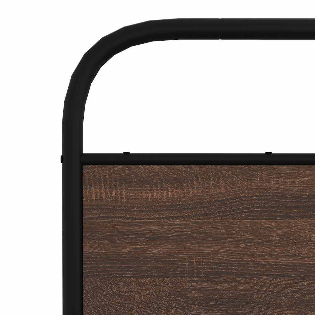 vidaXL Πλαίσιο Κρεβατιού Χωρ. Στρώμα Καφέ Δρυς 160x200εκ. Επ. Ξύλο