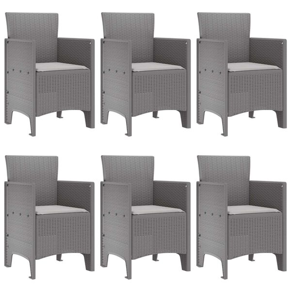 vidaXL &Sigma;έ&tau; &phi;&alpha;&gamma;&eta;&tau;&omicron;ύ &gamma;&iota;&alpha; &kappa;ή&pi;&omicron; 7 pcs &Alpha;&nu;&omicron;&iota;&chi;&tau;ό &gamma;&kappa;&rho;&iota; Rattan Polt