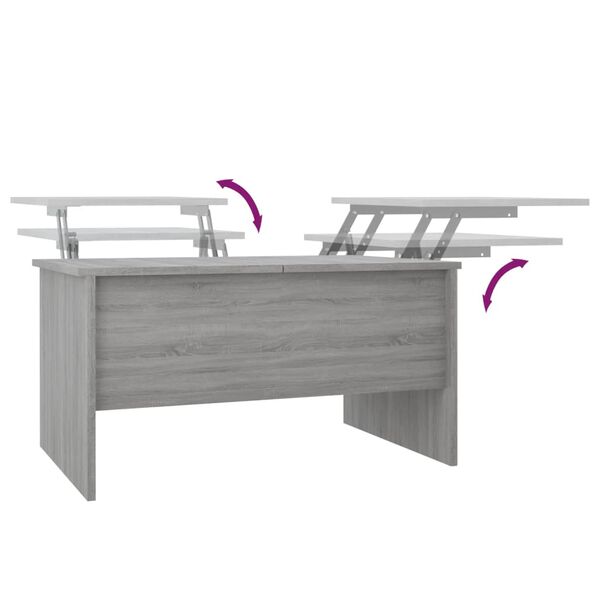 vidaXL Τραπεζάκι Σαλονιού Γκρι Sonoma80x50x42,5 εκ.Επεξεργασμένο Ξύλο
