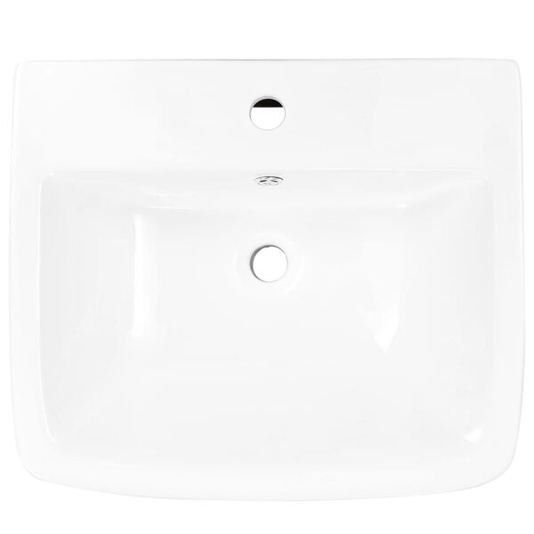 vidaXL Νιπτήρας Επιτοίχιος Λευκός 530 x 440 x 370 χιλ. Κεραμικός