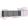 vidaXL Κοτέτσι - Κλουβί Γκρι 400x91x100 εκ. από Γαλβανισμένο Χάλυβα