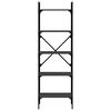 vidaXL Βιβλιοθήκη 5 Επιπέδων Μαύρη 56x31,5x174 εκ. από Επεξ. Ξύλο