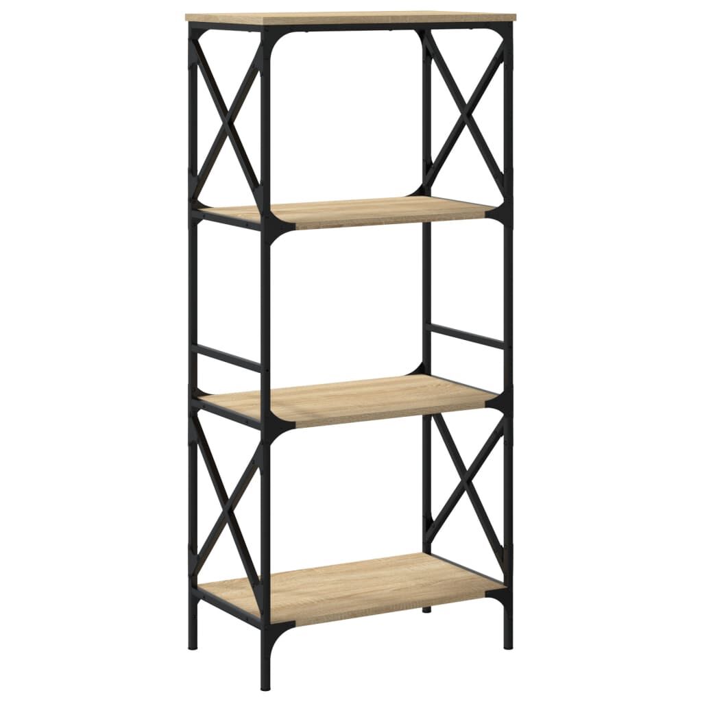 vidaXL Βιβλιοθήκη 4 Επιπέδων Sonoma Δρυς 59x35x132 εκ. Επεξεργ. Ξύλο