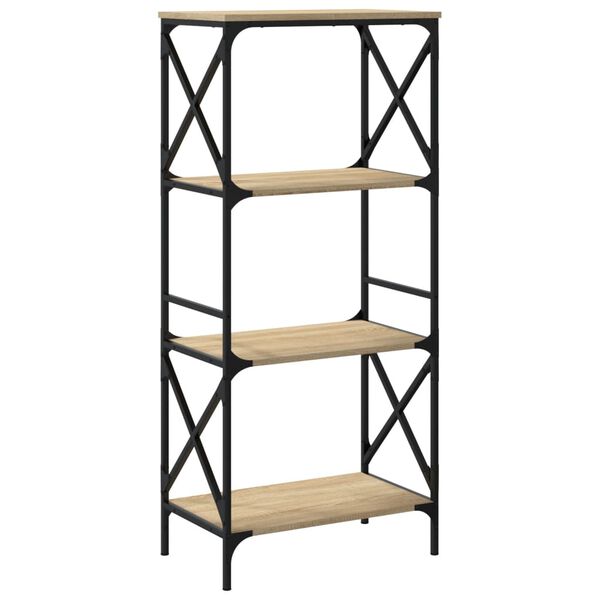 vidaXL Βιβλιοθήκη 4 Επιπέδων Sonoma Δρυς 59x35x132 εκ. Επεξεργ. Ξύλο