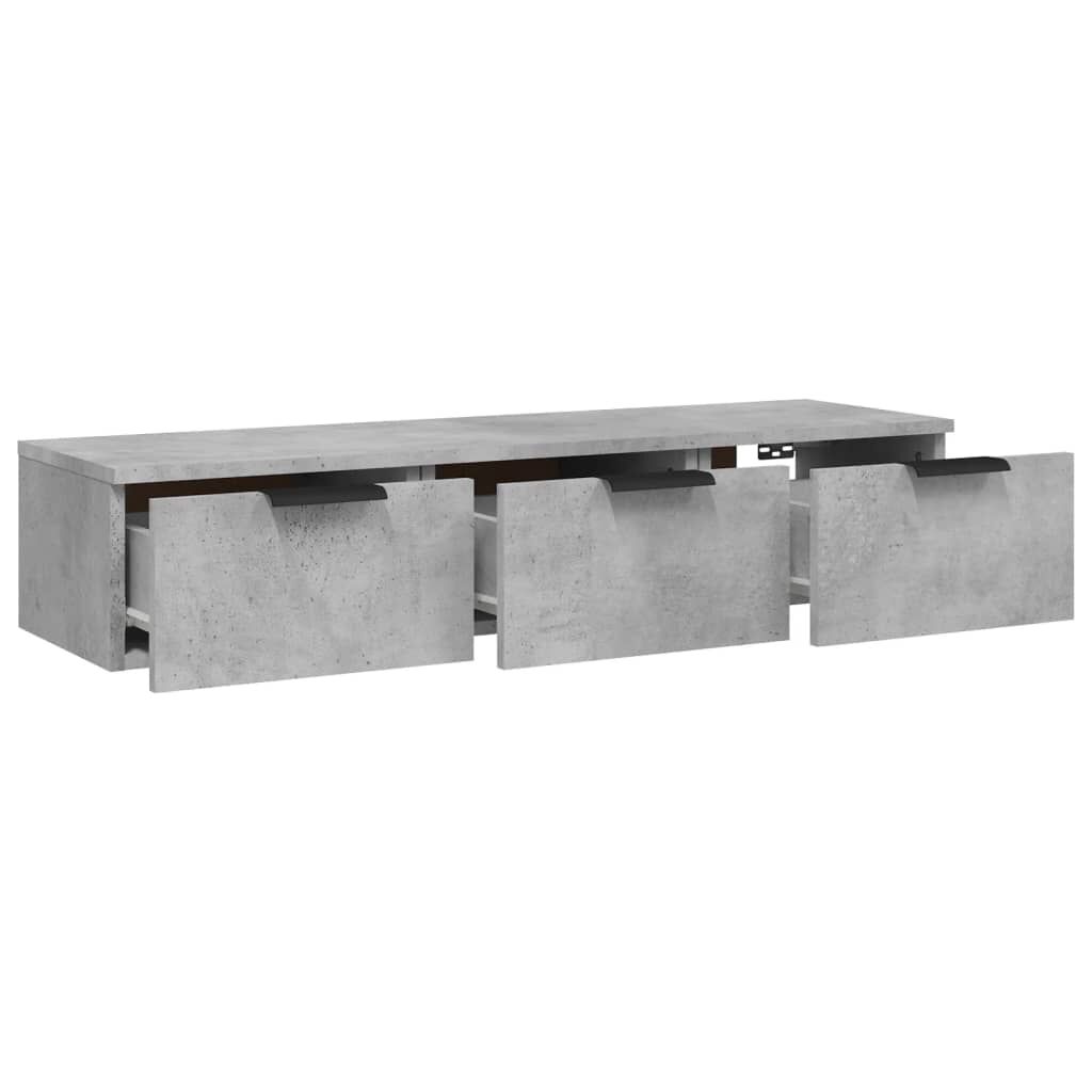 vidaXL Ντουλάπι Τοίχου Γκρι Σκυρ. 102x30x20 εκ. Επεξεργασμένο Ξύλο