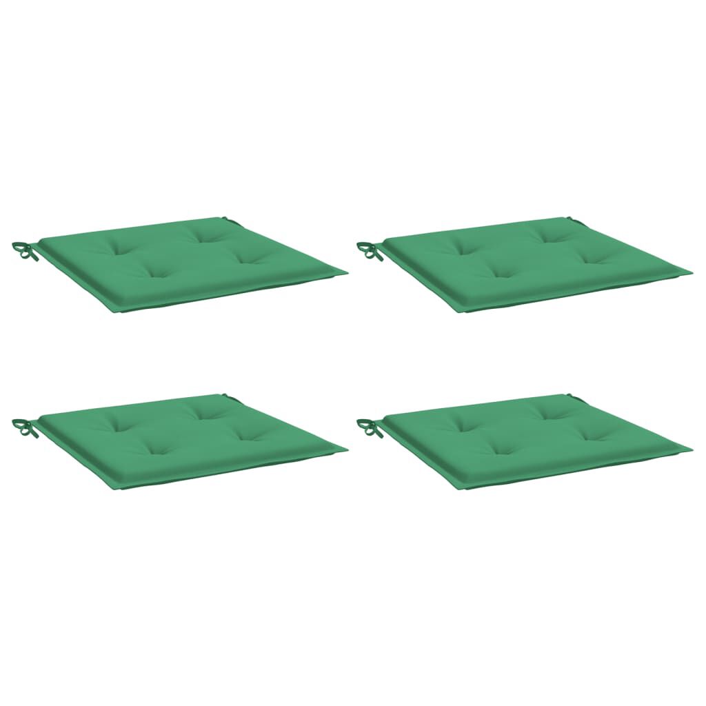 vidaXL Μαξιλάρια Καρέκλας Κήπου 4 τεμ. Πράσινα 50x50x3εκ Ύφασμα Oxford