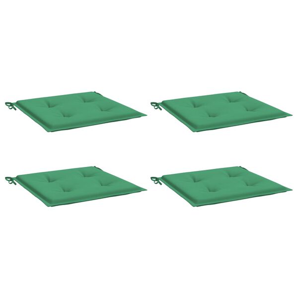 vidaXL Μαξιλάρια Καρέκλας Κήπου 4 τεμ. Πράσινα 50x50x3εκ Ύφασμα Oxford