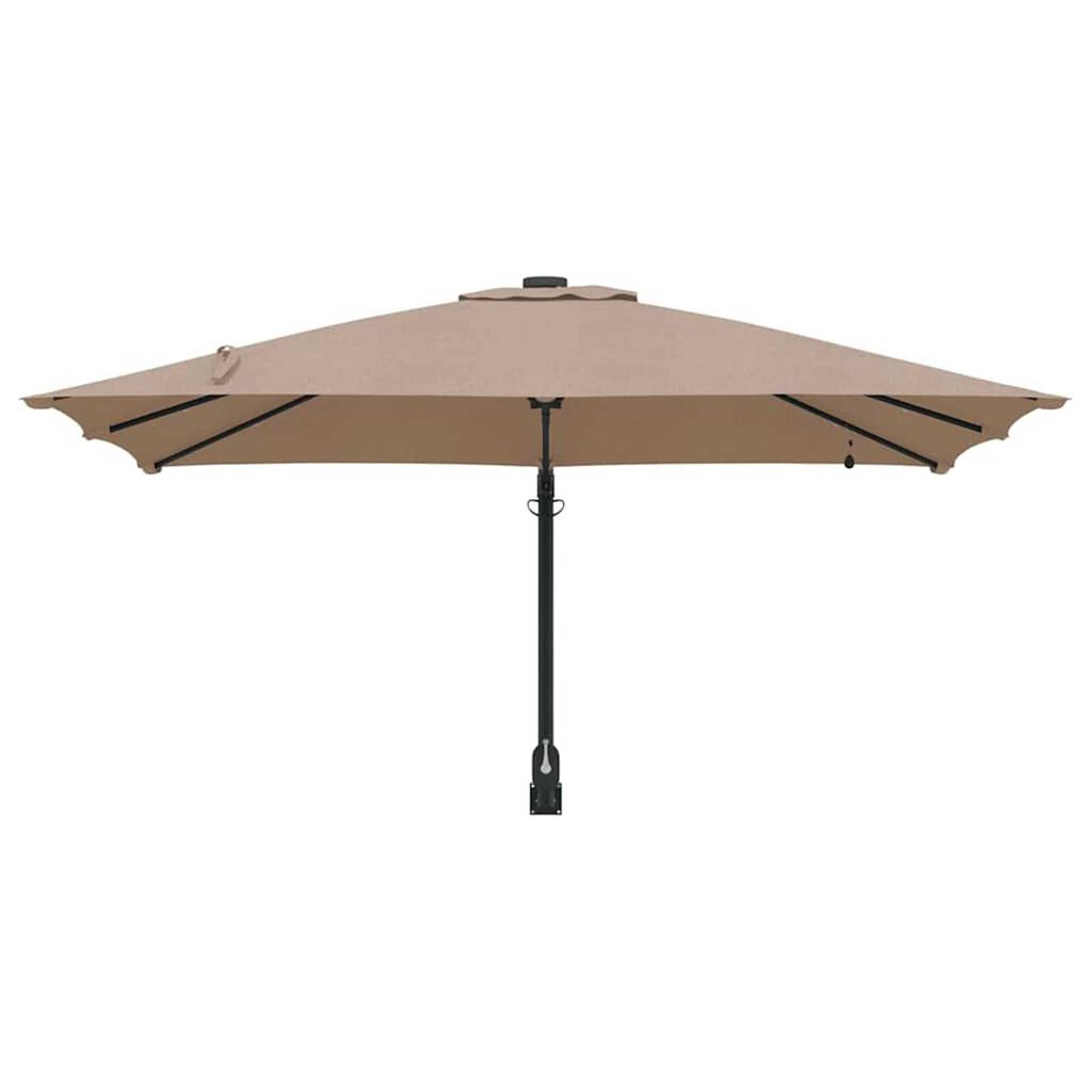 vidaXL Ομπρέλα Κήπου Taupe 248.5 x 247.5 x 160 εκ. ύφασμα