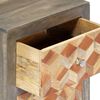 vidaXL Κομοδίνο Γκρι 40 x 30 x 50 εκ. από Μασίφ Ξύλο Μάνγκο