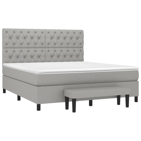 vidaXL &Kappa;&rho;&epsilon;&beta;ά&tau;&iota; Boxspring &mu;&epsilon; &Sigma;&tau;&rho;ώ&mu;&alpha; &Alpha;&nu;. &Pi;&rho;ά&sigma;&iota;&nu;&omicron; 160x200&epsilon;&kappa; &Upsilon;&phi;&alpha;&sigma;&mu;ά&tau;&iota;&nu;&omicron;