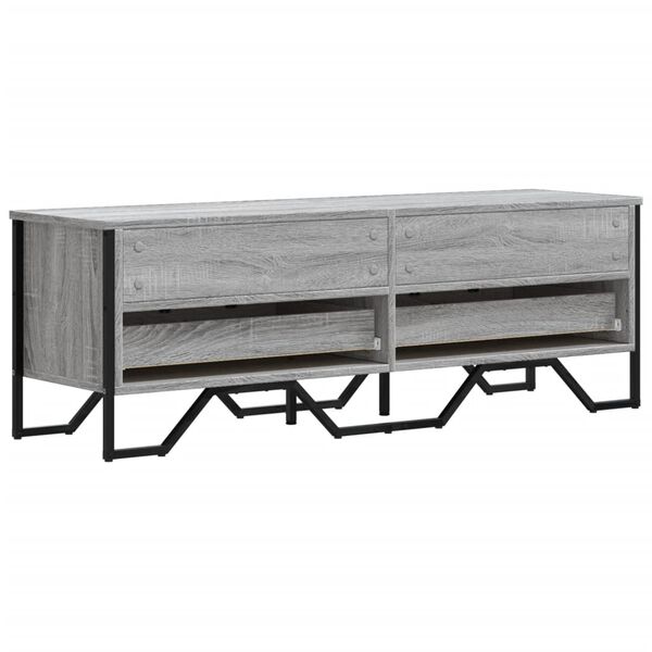 vidaXL Έπιπλο Τηλεόρασης Γκρι Sonoma 122x34x41 εκ. από Επεξεργ. Ξύλο