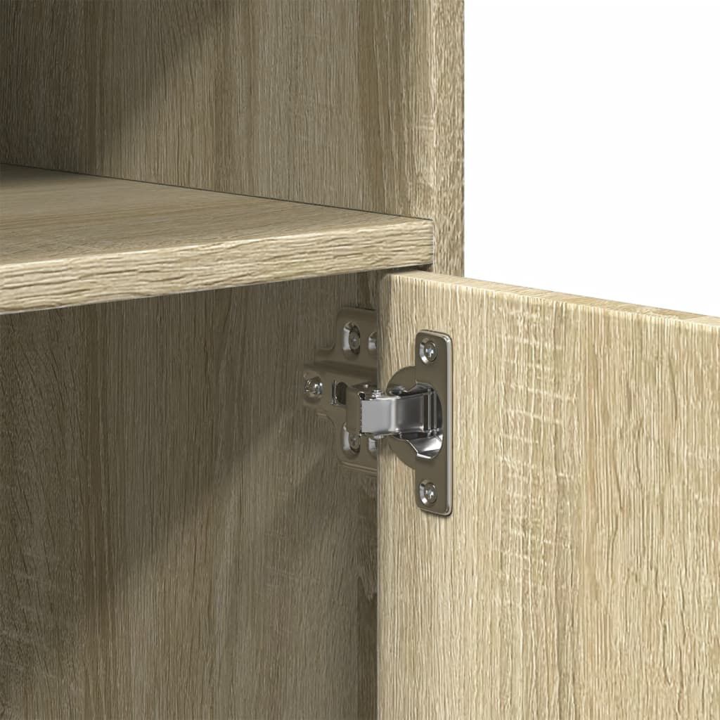 vidaXL Ντουλάπι Τροχήλατο Sonoma Δρυς 60x48x81 εκ. από Επεξ. Ξύλο