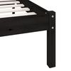 vidaXL Πλαίσιο Κρεβατιού Μαύρο 180x200 εκ. Μασίφ Πεύκο Super King Size
