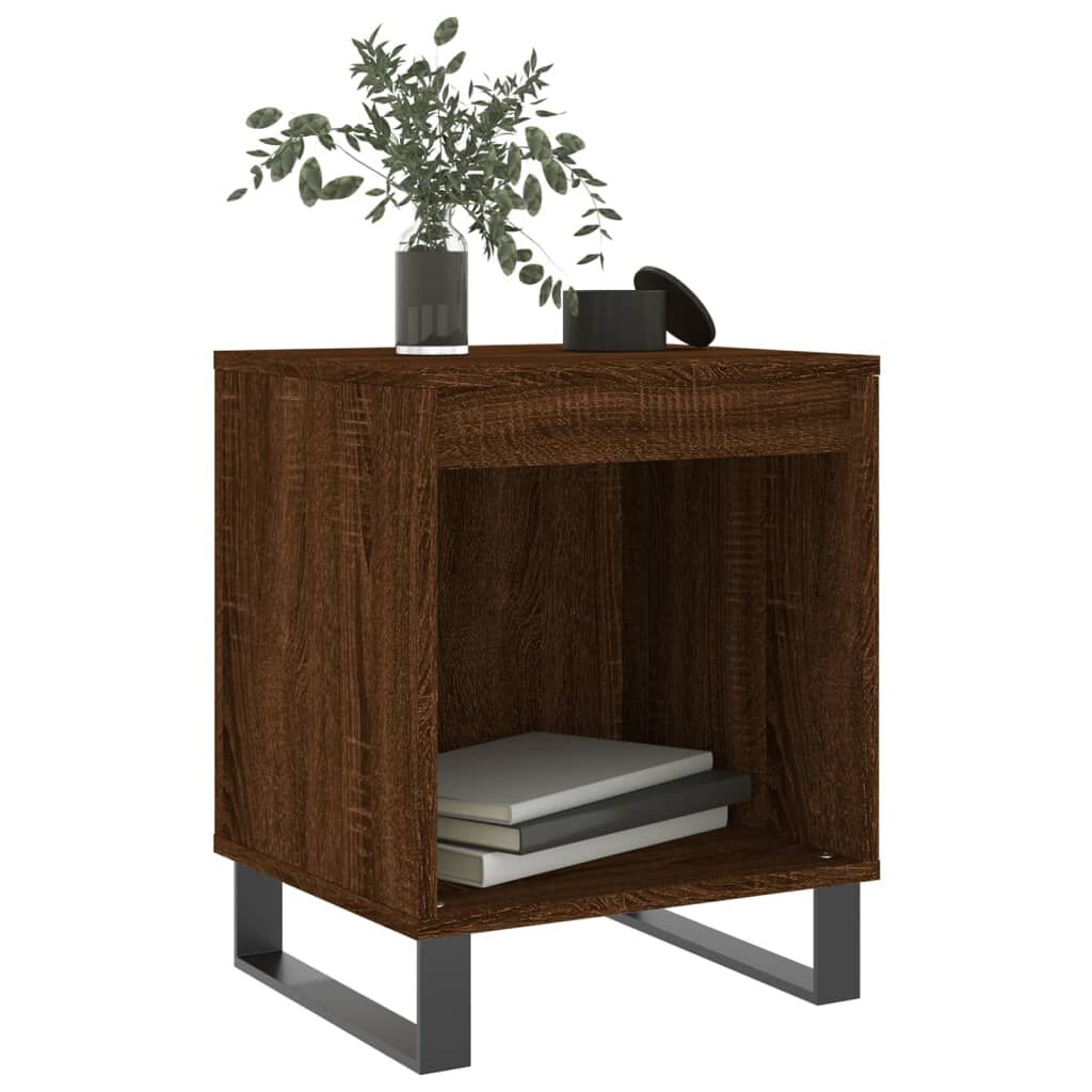 vidaXL Κομοδίνο Καφέ Δρυς 40 x 35 x 50 εκ. από Επεξεργασμένο Ξύλο