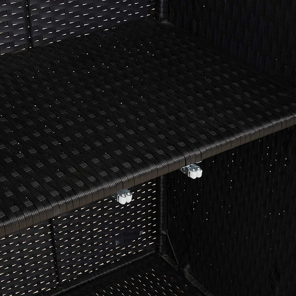 vidaXL Ντουλάπι αποθήκευσης με πόρτα Μαύρο 100 x 36 x 102 εκ Ρατάν