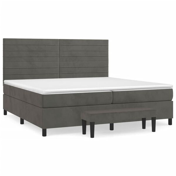 vidaXL &Kappa;&rho;&epsilon;&beta;ά&tau;&iota; Boxspring &mu;&epsilon; &Sigma;&tau;&rho;ώ&mu;&alpha; &Sigma;&kappa;&omicron;ύ&rho;&omicron; &Gamma;&kappa;&rho;&iota; 200x200 &epsilon;&kappa;. &Beta;&epsilon;&lambda;&omicron;ύ&delta;&iota;&nu;&omicron;