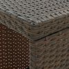 vidaXL Τραπέζι Μπαρ με Ράφια Καφέ 120x60x110 εκ. από Συνθετικό Ρατάν