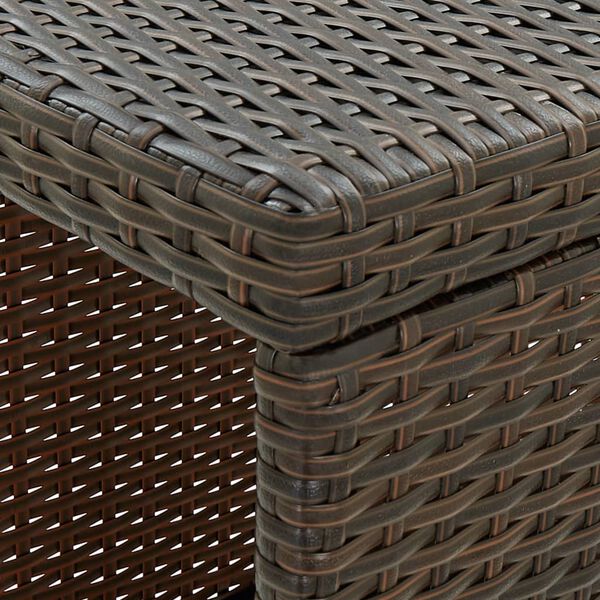 vidaXL Τραπέζι Μπαρ με Ράφια Καφέ 120x60x110 εκ. από Συνθετικό Ρατάν