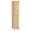 vidaXL Μπουφές Sonoma δρυς 34,5 x 34 x 180 εκ. από Επεξεργασμένο Ξύλο