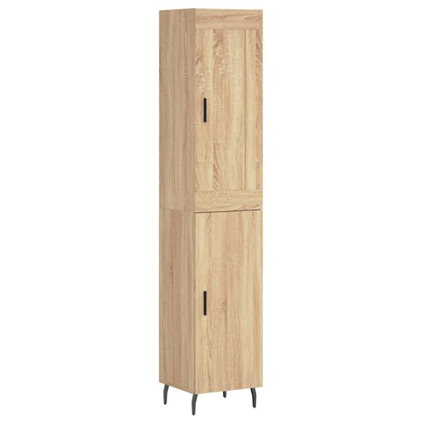 vidaXL Μπουφές Sonoma δρυς 34,5 x 34 x 180 εκ. από Επεξεργασμένο Ξύλο