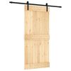 vidaXL Συρόμενη Μεσόπορτα με Μηχανισμό 95 x 210 εκ. Μασίφ Ξύλο Πεύκου
