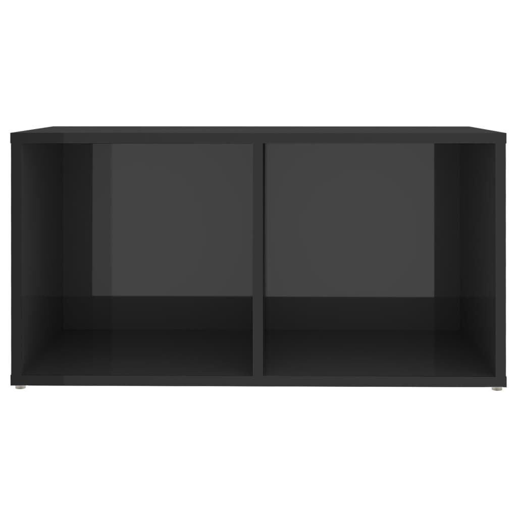 vidaXL Έπιπλο Τηλεόρασης Γυαλιστερό Γκρι 72x35x36,5 εκ. Επεξ. Ξύλο
