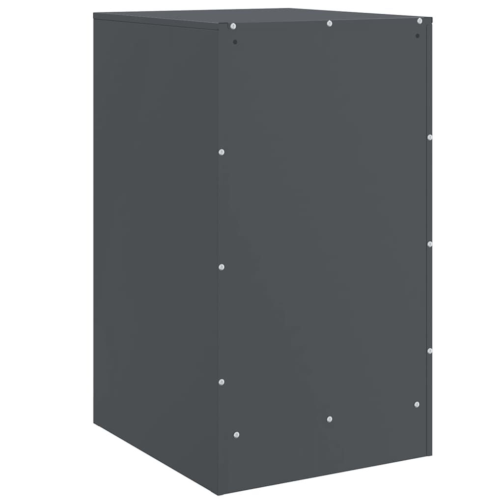 vidaXL Κομοδίνο Ανθρακί 34,5x39x62 εκ. από Χάλυβα