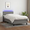 vidaXL &Kappa;&rho;&epsilon;&beta;ά&tau;&iota; Boxspring &mu;&epsilon; &Sigma;&tau;&rho;ώ&mu;&alpha; & LED &Sigma;&kappa;.&Gamma;&kappa;&rho;&iota; 100x200 &epsilon;&kappa; &Upsilon;&phi;&alpha;&sigma;&mu;ά&tau;&iota;&nu;&omicron;