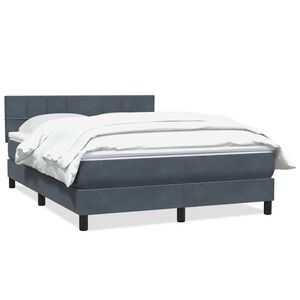 vidaXL Box Spring &Kappa;&rho;&epsilon;&beta;ά&tau;&iota; &mu;&epsilon; &sigma;&tau;&rho;ώ&mu;&alpha; &Sigma;&kappa;&omicron;ύ&rho;&omicron; &gamma;&kappa;&rho;&iota; 140x220 cm &Beta;&epsilon;&lambda;&omicron;ύ&delta;&iota;&nu;&omicron;