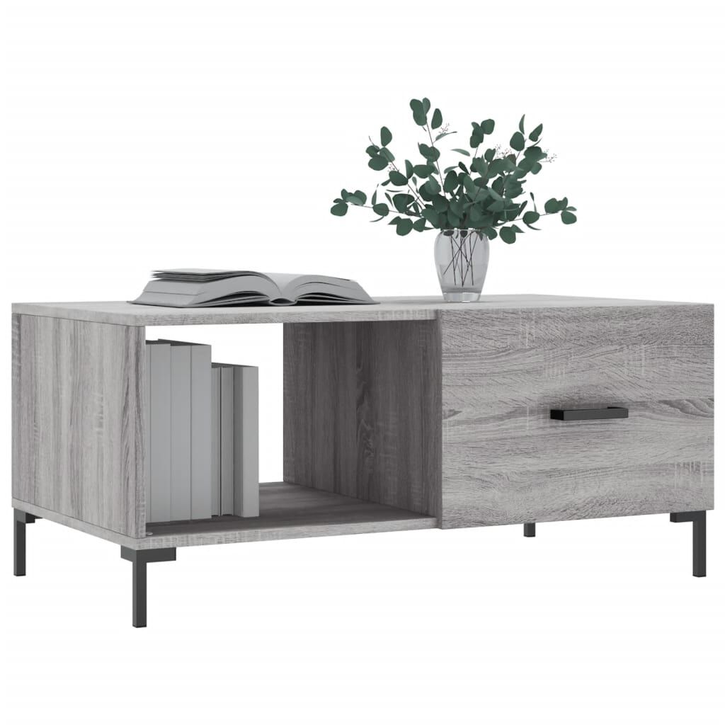 vidaXL Τραπεζάκι Σαλονιού Γκρι Sonoma 90x50x40 εκ. Επεξεργασμένο Ξύλο