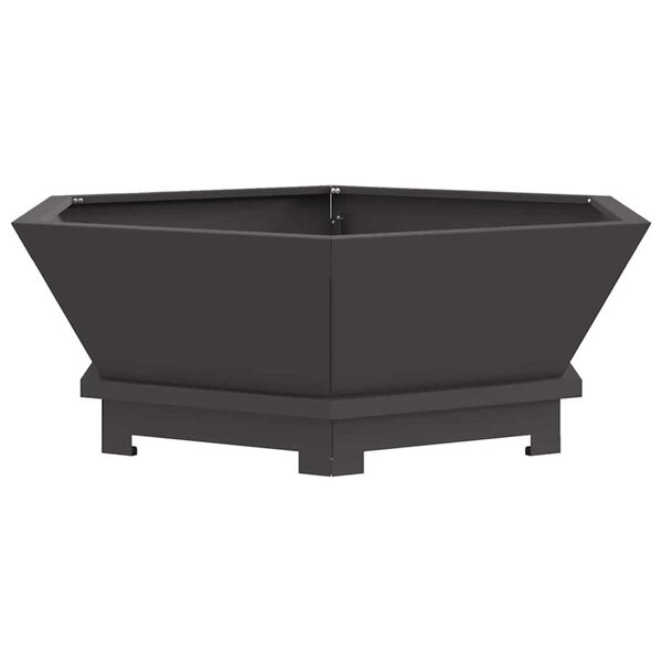 vidaXL Φωτιά Μαύρο 75 x 75 x 28 εκ. Κρύα έλαση από χάλυβα