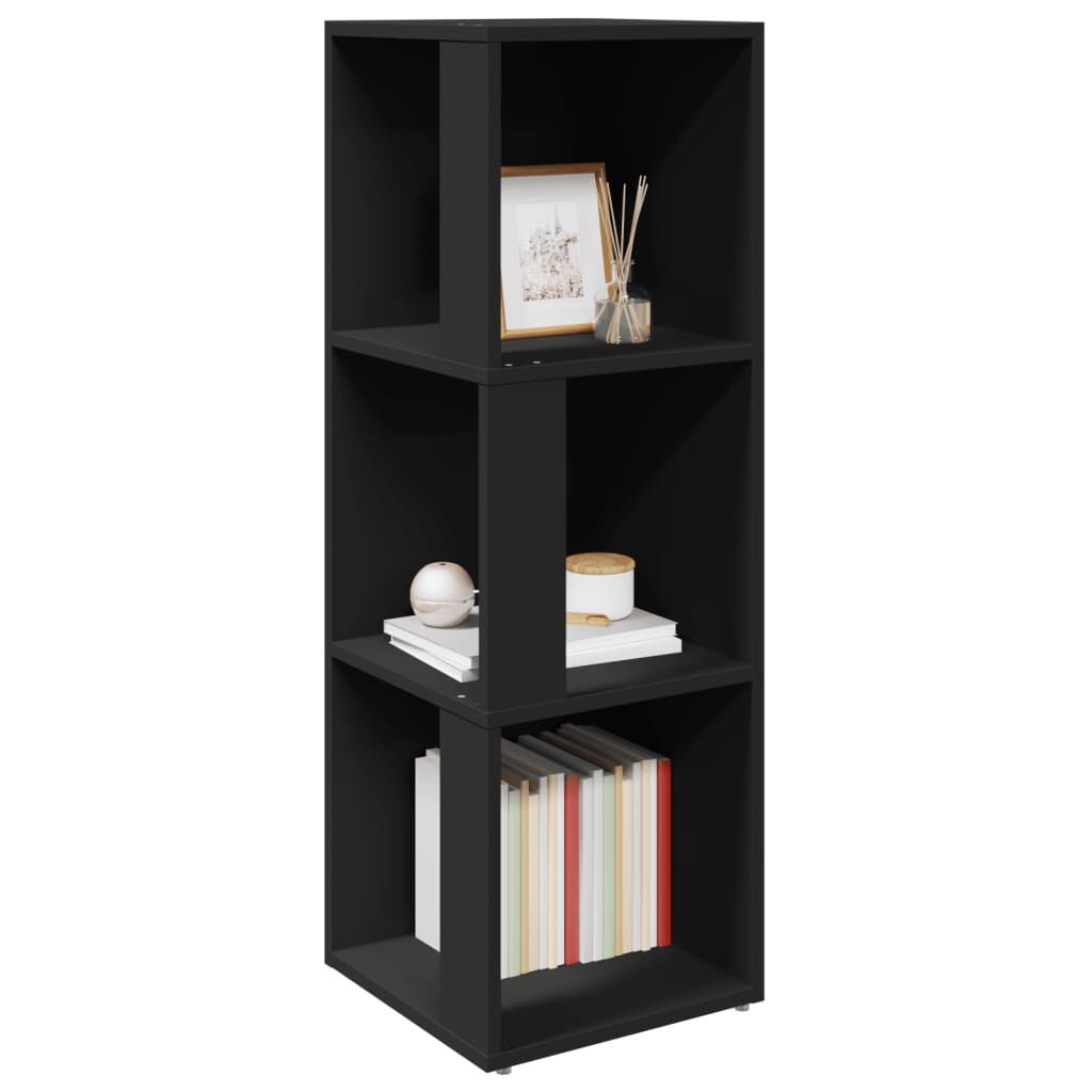 vidaXL Ντουλάπι Γωνία Μαύρο 33 x 33 x 100 εκ. από Επεξ. Ξύλο
