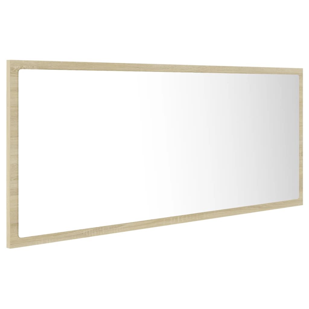 vidaXL Καθρέφτης Μπάνιου με LED Sonoma Δρυς 100x8,5x37 εκ. Ακρυλικός