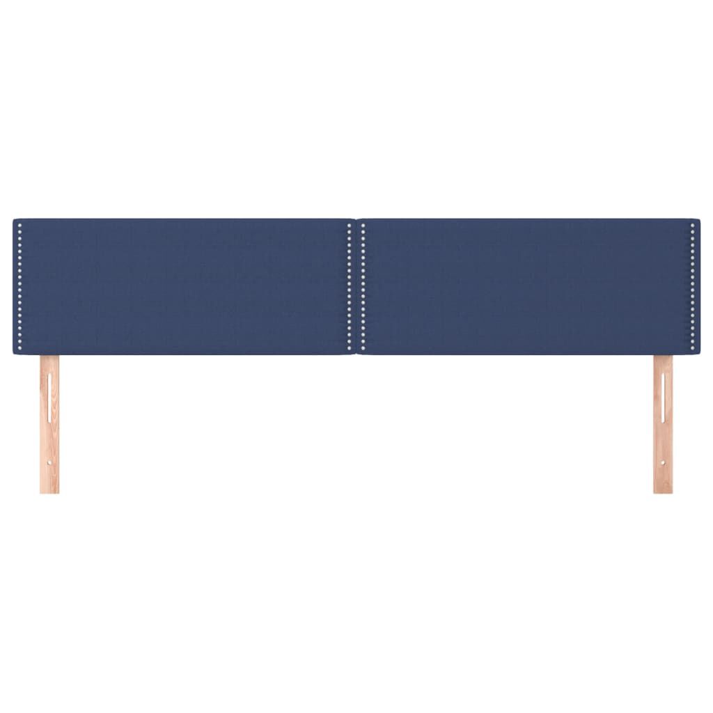 vidaXL Κεφαλάρια Κρεβατιού 2 τεμ. Μπλε 100x5x78/88 εκ. Υφασμάτινο