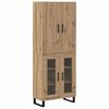 vidaXL Highboard 2 pcs Artisan Oak 69,5 x 34 x 180 &epsilon;&kappa;.