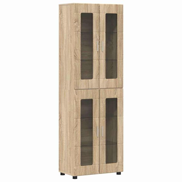 vidaXL Highboard &mu;&epsilon; &rho;ά&phi;&iota; &mu;&epsilon; &pi;ό&rho;&tau;&alpha; FLORIN &Delta;&rho;ύ&sigmaf; Sonoma 60 x 35 x 182 &epsilon;&kappa;.