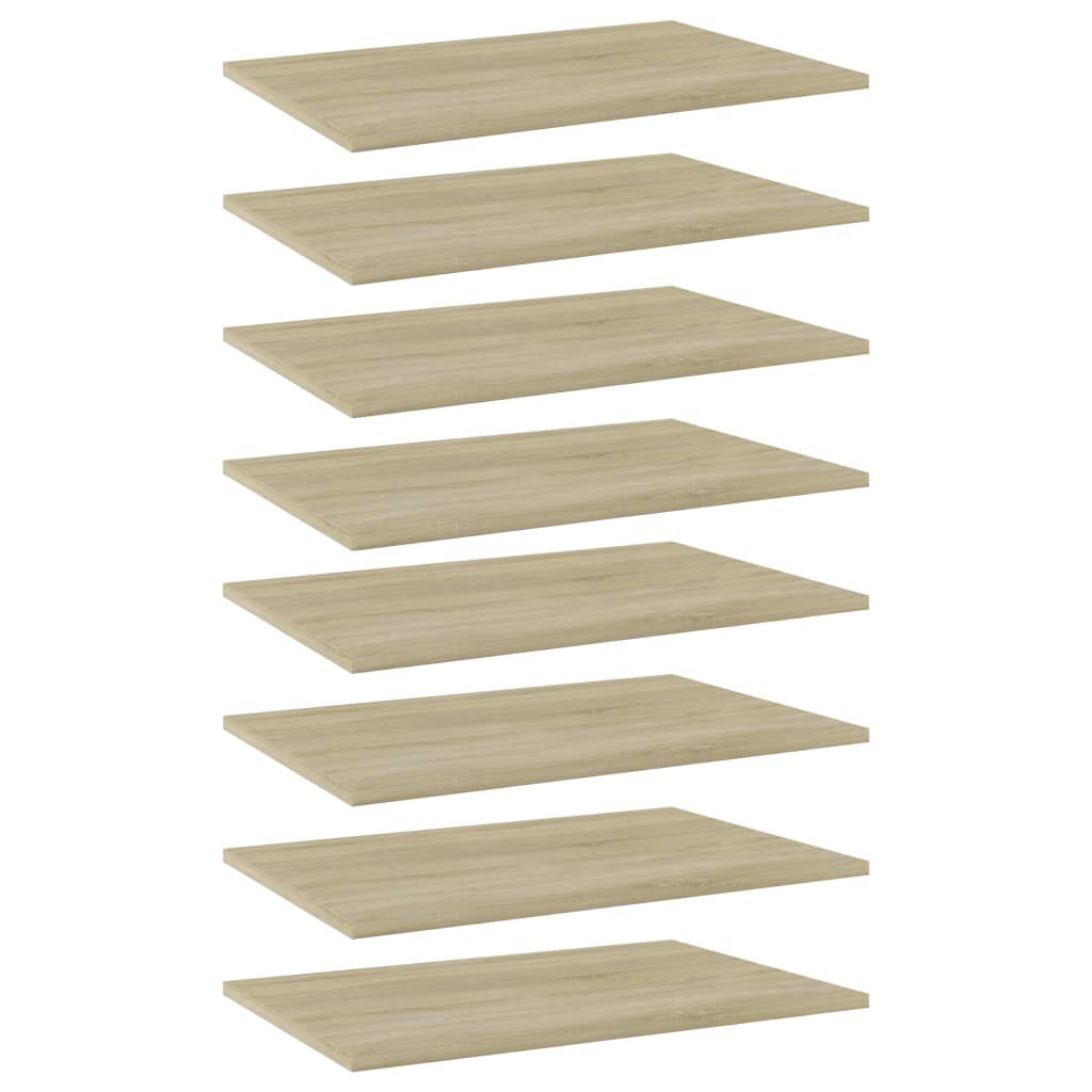 vidaXL Ράφια Βιβλιοθήκης 8 τεμ. Sonoma Δρυς 60x40x1,5 εκ. Μοριοσανίδα