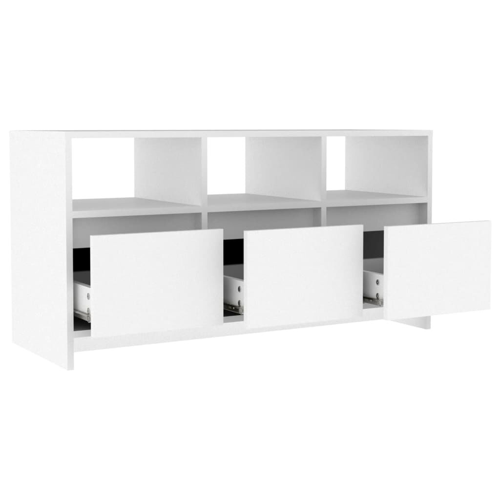 vidaXL Έπιπλο Τηλεόρασης Λευκό 102 x 37,5 x 52,5 εκ. από Επεξ. Ξύλο