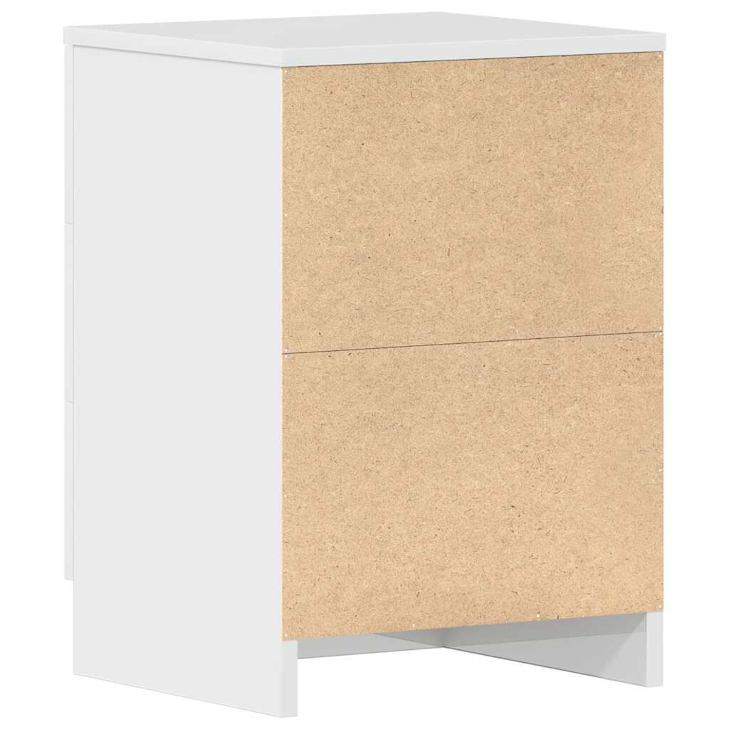 vidaXL Κομοδίνα 2 τεμ. Γυαλιστερό Λευκό 38x35x56 εκ. από Επεξ. Ξύλο