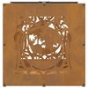 Ράφι για καυσόξυλα vidaXL 40x40x40 cm Ατσάλι σκληρυθέν στον αέρα