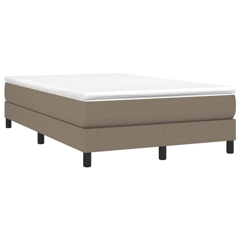 vidaXL Κρεβάτι Boxspring με Στρώμα Taupe 120x190 εκ. Υφασμάτινο