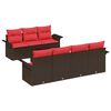 vidaXL &Sigma;&epsilon;&tau; &Kappa;&alpha;&nu;&alpha;&pi;έ &Kappa;ή&pi;&omicron;&upsilon; 8 pcs &Mu;&pi;έ&zeta; &kappa;&alpha;&iota; &Kappa;ό&kappa;&kappa;&iota;&nu;&omicron; &sigma;&upsilon;&nu;&theta;&epsilon;&tau;&iota;&kappa;ό &rho;&alpha;&tau;ά&nu;